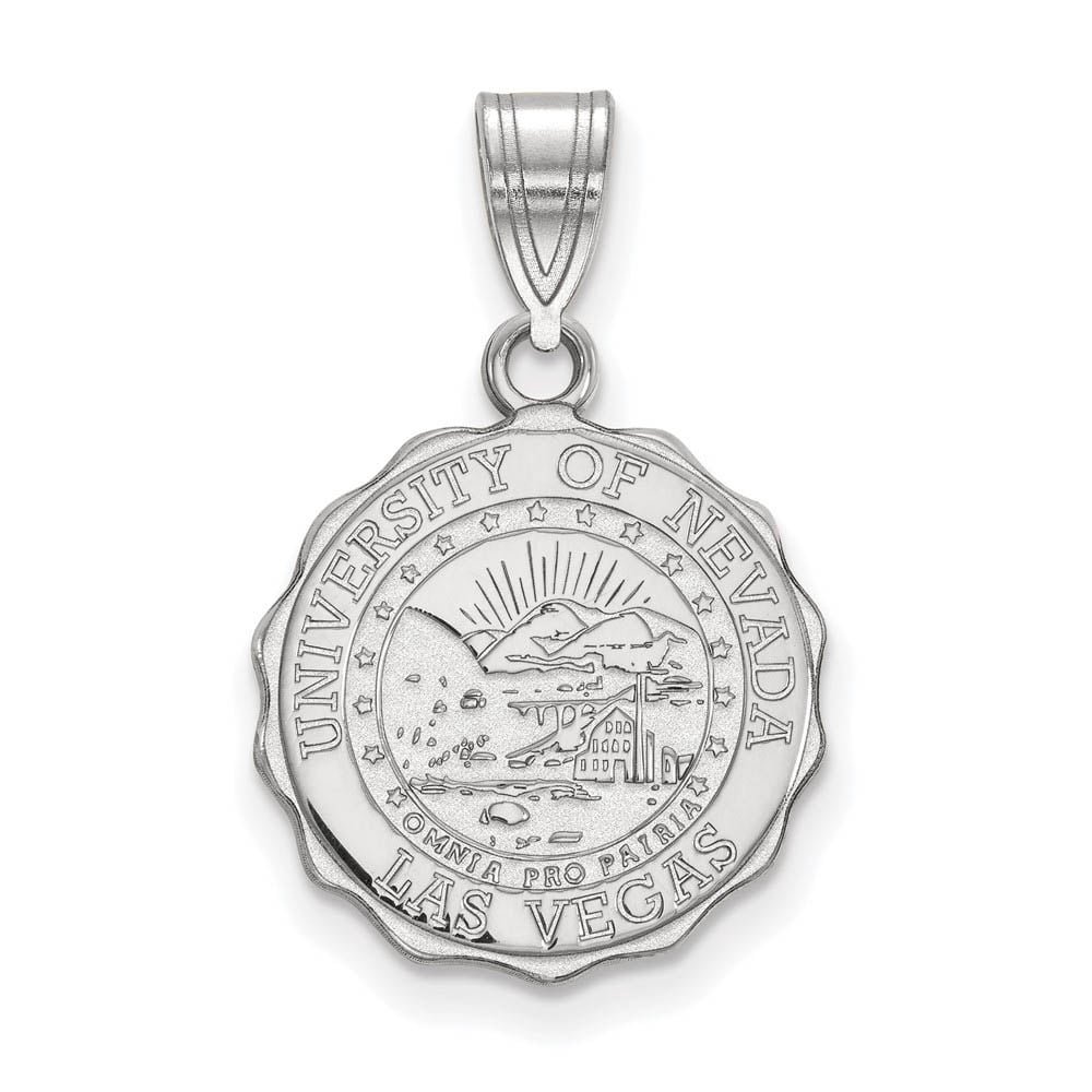 LogoArt SS007UNL Sterling Silver University of Nevada Las Vegas Crest Pendant, Medium