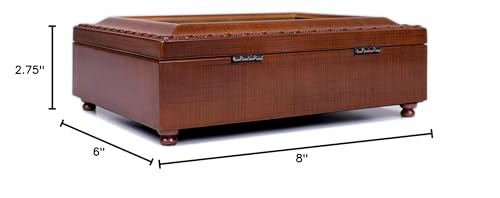 Behind You All Your Memories Wood Grain Music Velvet Lining Keepsake Box (Plays Unchained Melody)