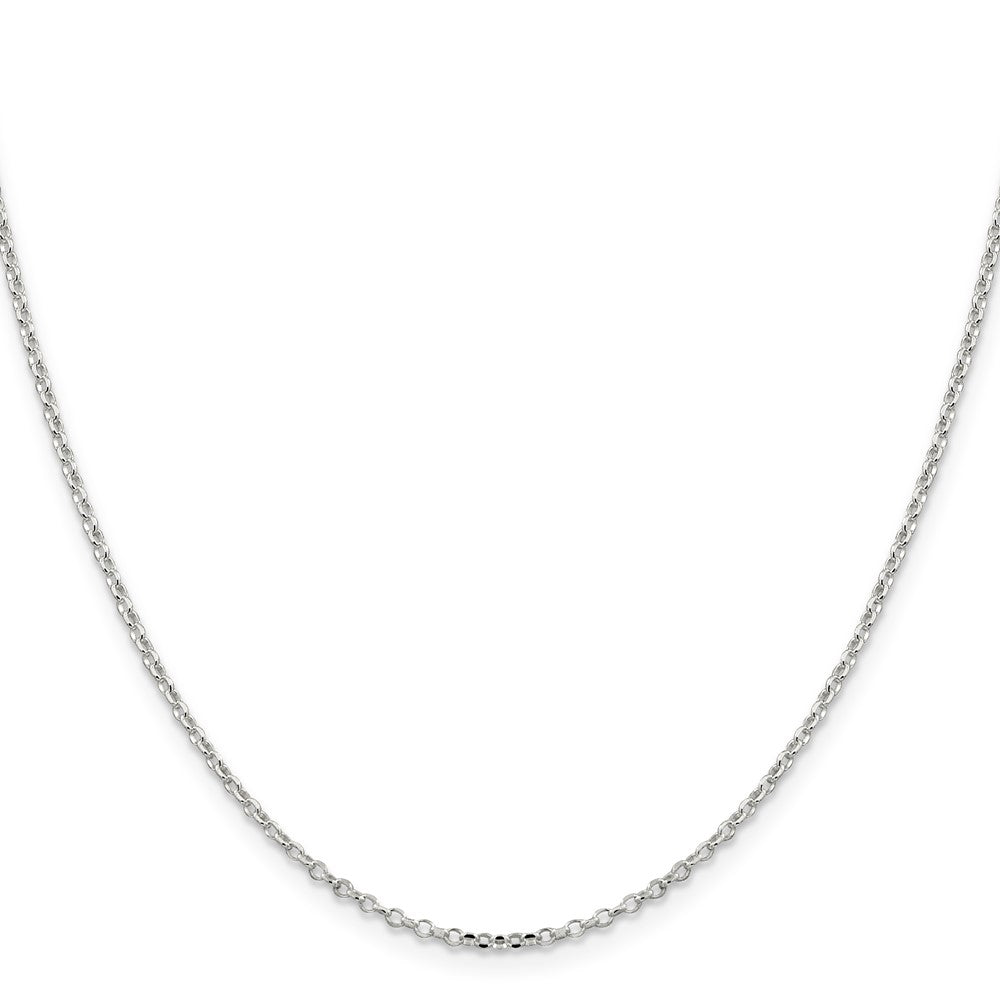 Sterling Silver 1.75mm Diamond-cut Cable Chain 22 Inches
