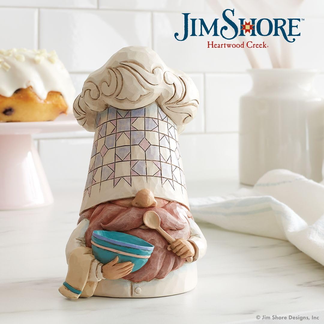 Enesco Jim Shore JS HWC Fig Chef Gnome, Figurine, 6in H