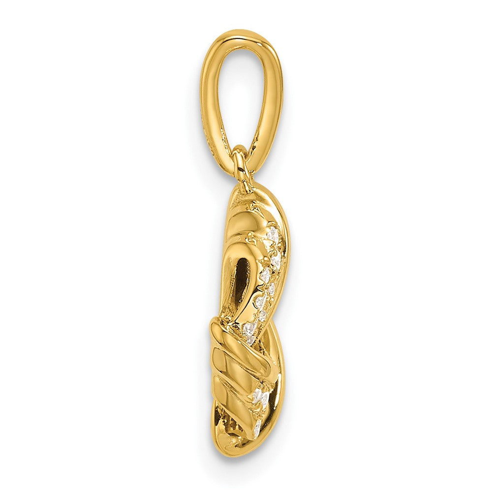 14k 1/5 carat Lab Grown Diamond VS/SI+ G+ Love Knot Pendant