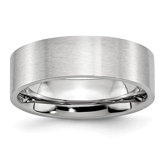 Cobalt Flat Satin 7mm Band Size - 10.5