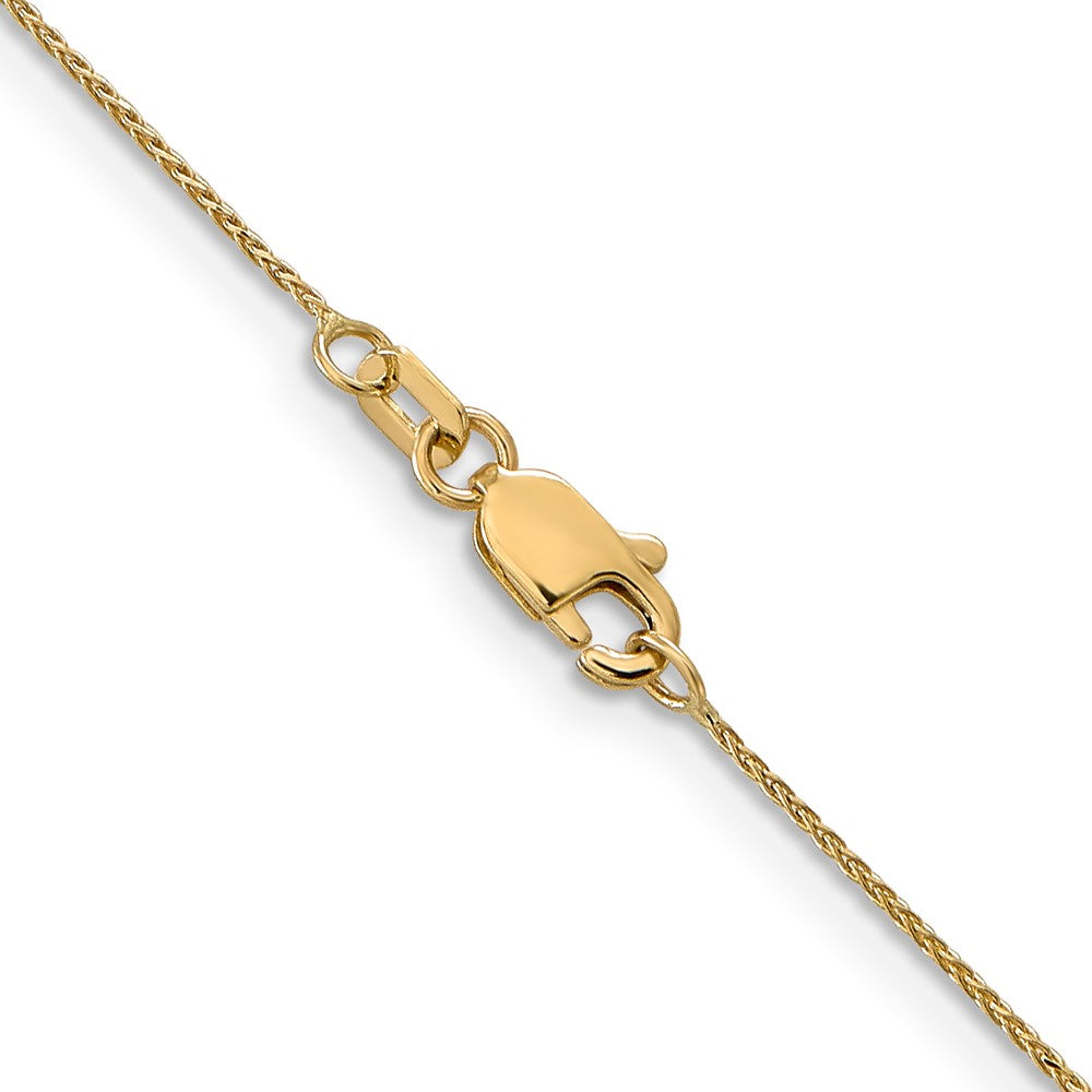 14K 22 inch .85mm Diamond-cut Spiga with Lobster Clasp Chain