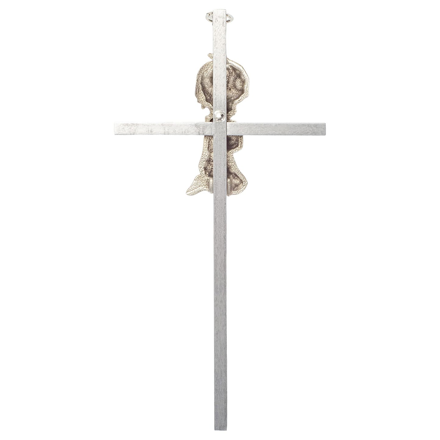 Praying Little Girl Pink 6 Inch Metal Hanging Wall Cross