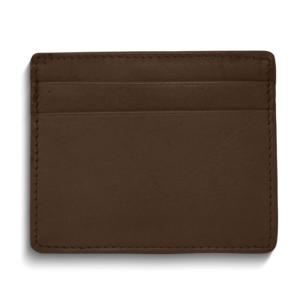Genuine Cowhide Leather Pocket 6-Card Slim Wallet for Men & Women