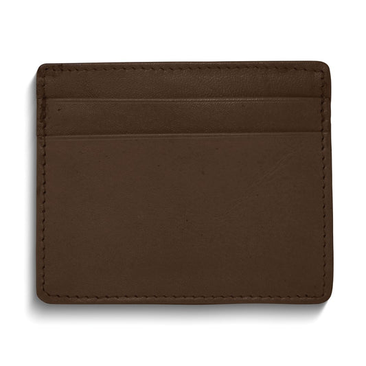 Genuine Cowhide Leather Pocket 6-Card Slim Wallet for Men & Women