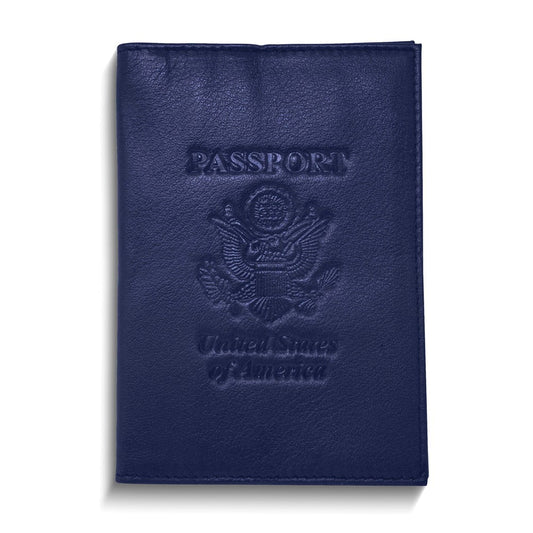 Genuine Cowhide Leather RFID-Blocking Passport Cover Case Holder & Wallet