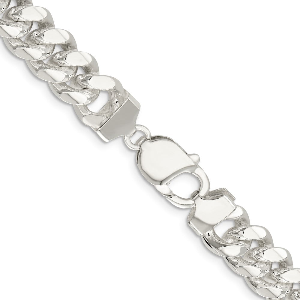 Sterling Silver 10.7mm Polished Domed Curb Chain 20 Inches