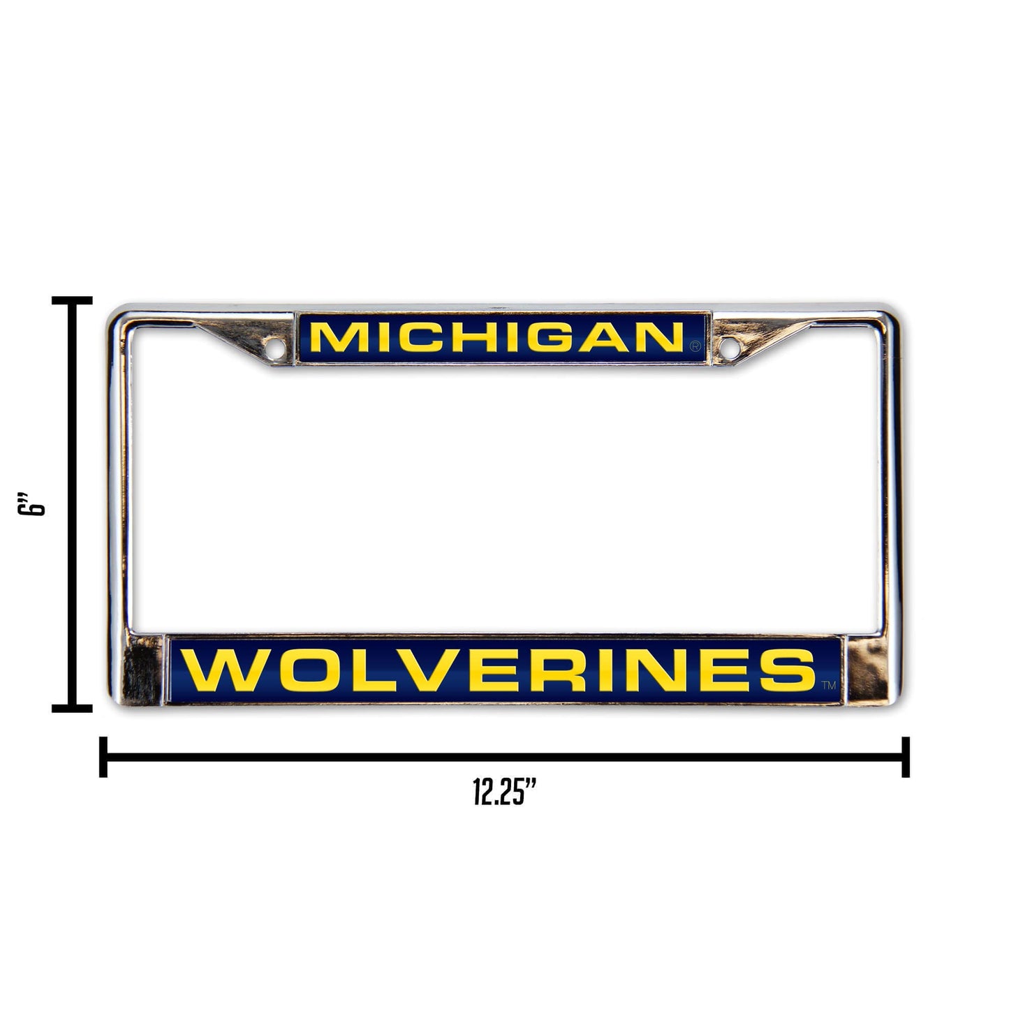 Michigan-Wolverine's Chrome Metal Laser Cut License Plate Frame