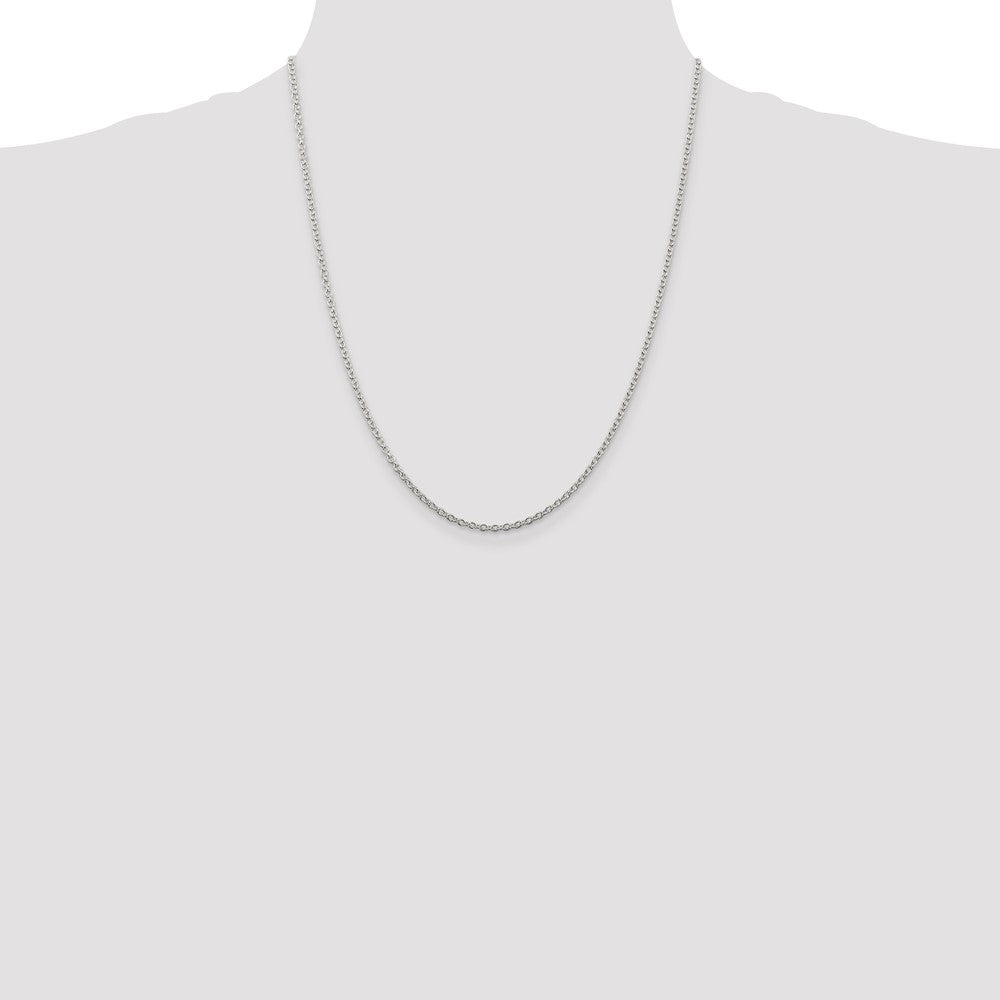 Sterling Silver 2.25mm Cable Chain 22 Inches