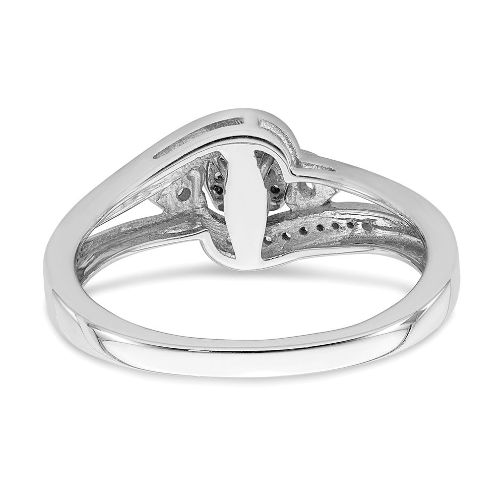10k White Gold 1/5 carat Lab Grown Diamond VS/SI+ G+ Complete Cluster Engagement Ring