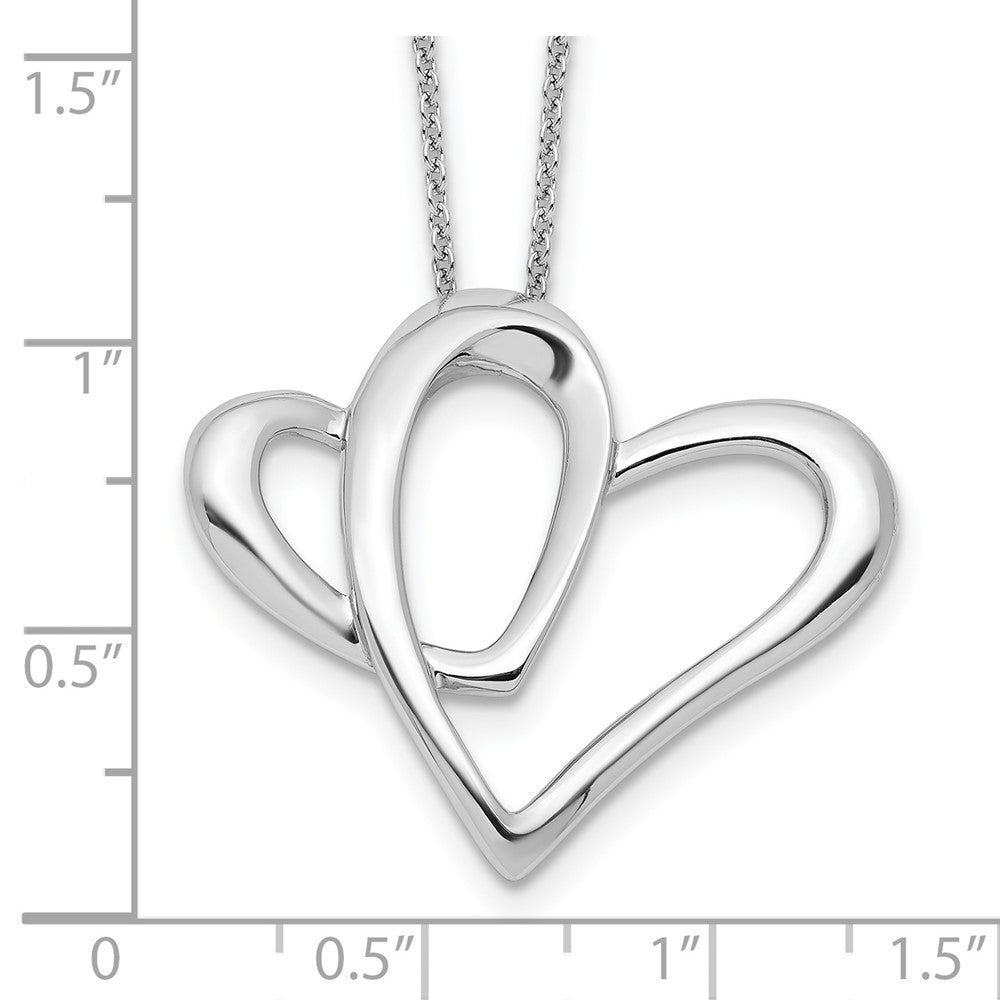 Sentimental Expressions Sterling Silver Rhodium-plated Daughter A Part of My Heart 18 Inch Necklace 18 Inches