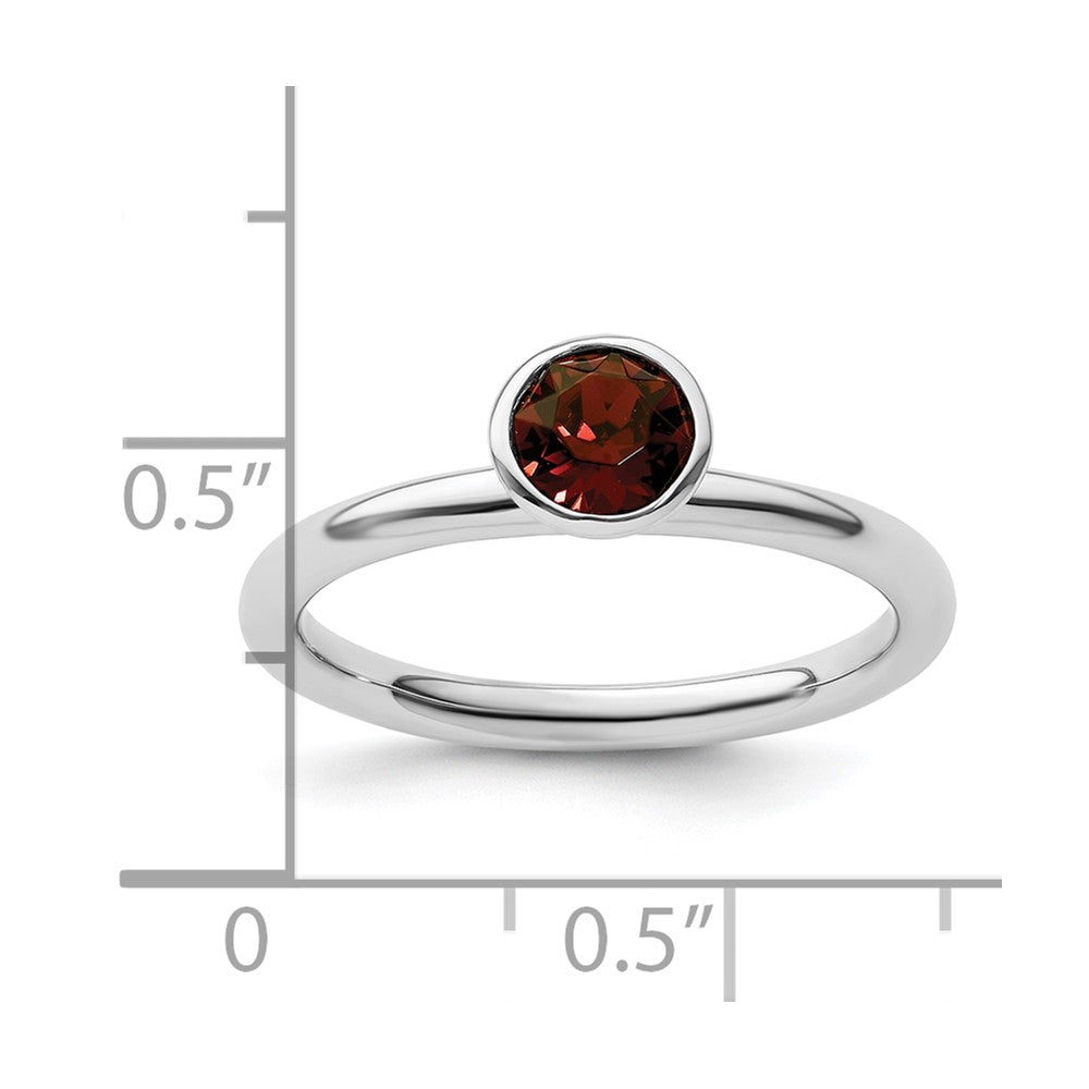 Sterling Silver Stackable Expressions High 5mm June Crystal Ring Size -6