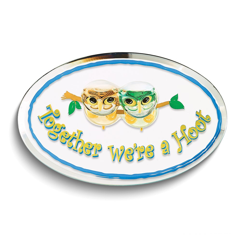 Glass Baron "Together We're A Hoot" Owl Friendship Figurine