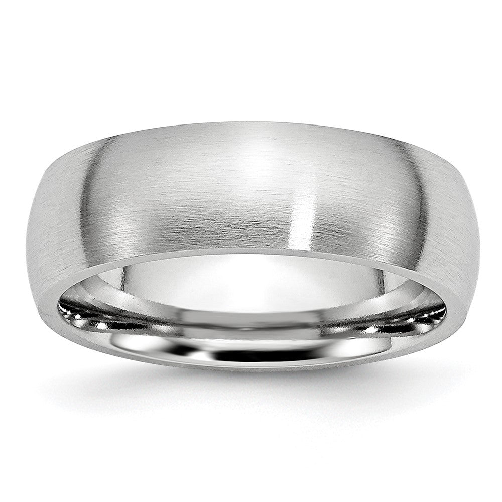 Cobalt Satin 7mm Half Round Band Size - 7