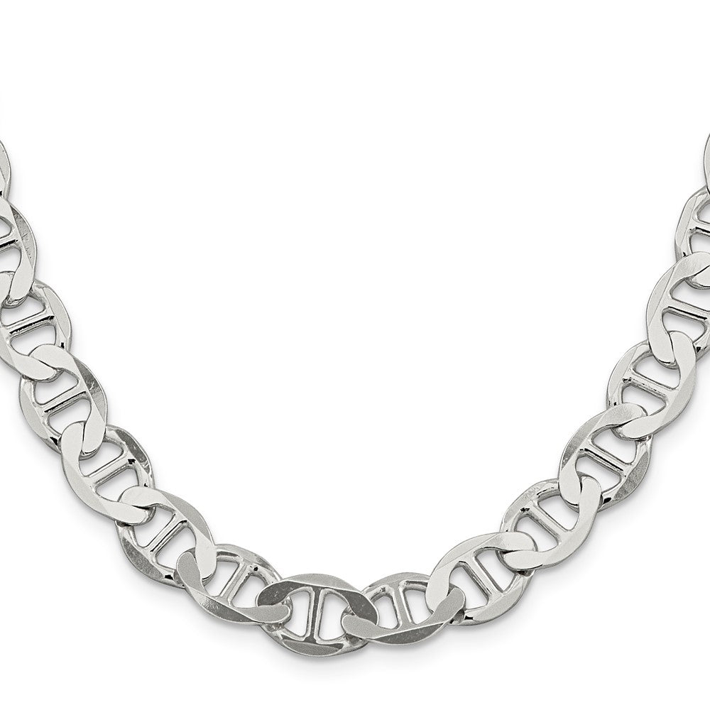 Sterling Silver 9.95mm Flat Anchor Chain 26 Inches