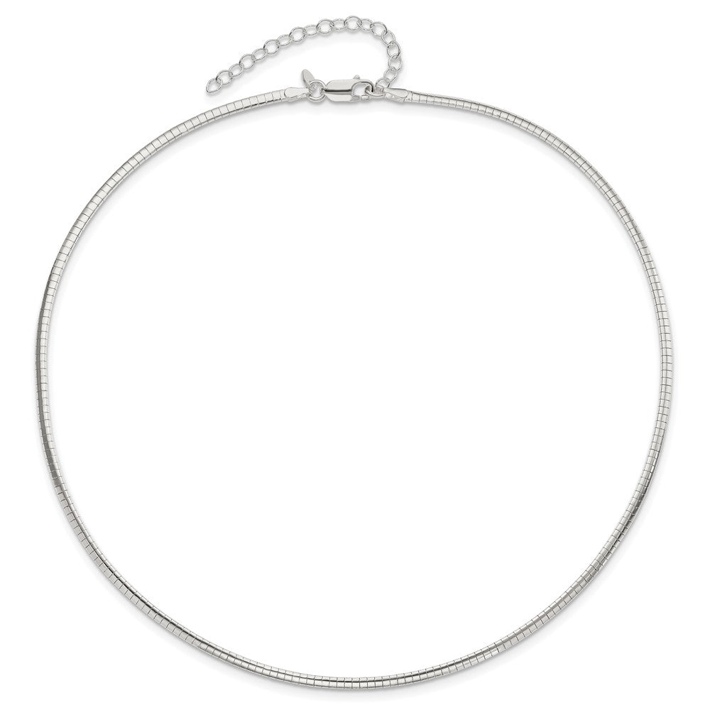 Sterling Silver 2mm w/2 in Ext Cubetto Chain 16 Inches