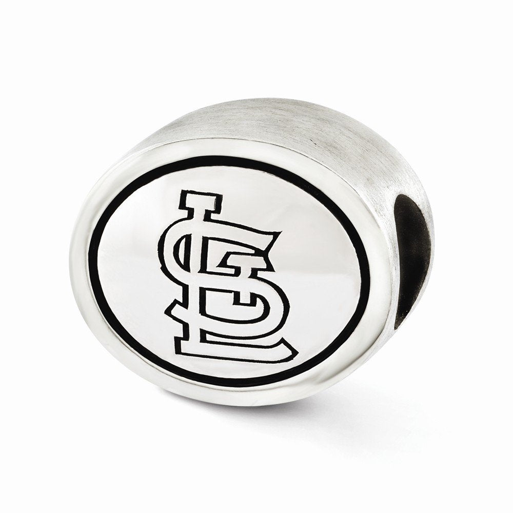 Sterling Silver MLB Siskiyou Buckle Antiqued St. Louis Cardinals Bead