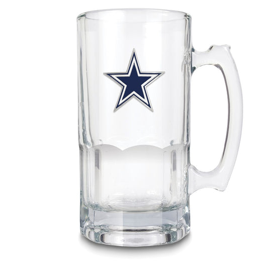 NFL Dallas Cowboys Glass 32 ounce Macho Mug with Emblem