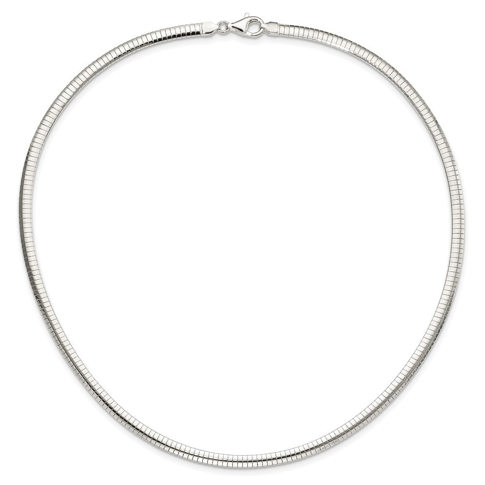 Sterling Silver 4mm Cubetto Necklace 18 Inches