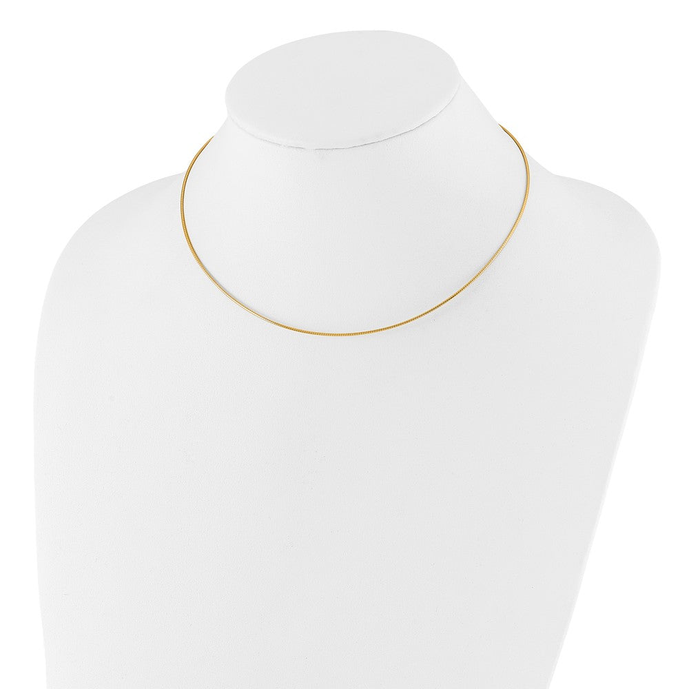 14K 1MM Round Detachable clasp Omega Necklace