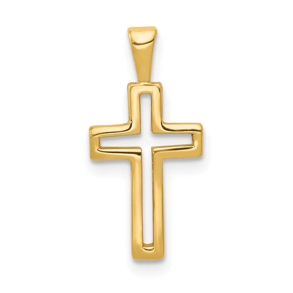 10k Cross Charm Yellow Gold
