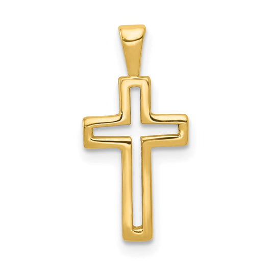 10k Cross Charm Yellow Gold