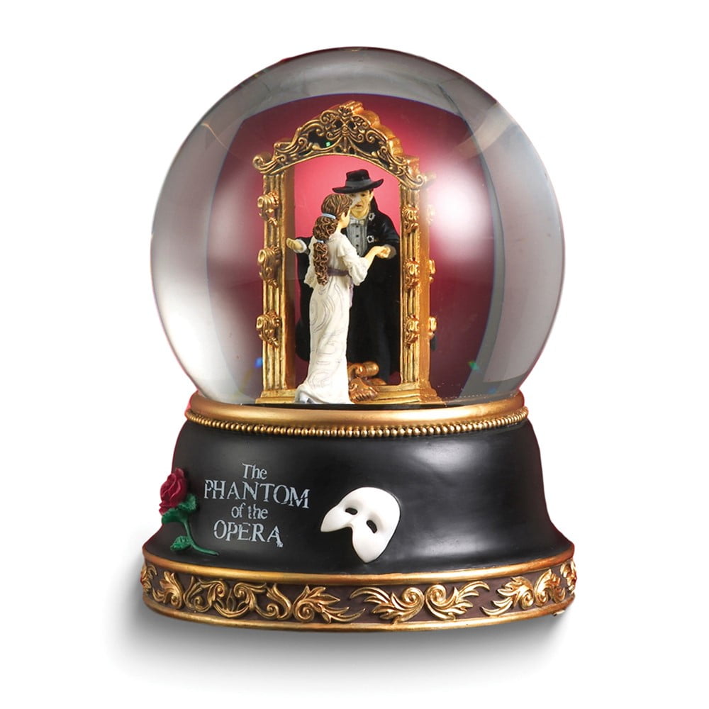 San Francisco Music Box Co. Phantom of the Opera with Christine (Plays Music of the Night) Musical Waterglobe QGL7598