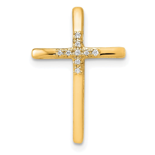 14k .03ct. Diamond Cross Chain Slide