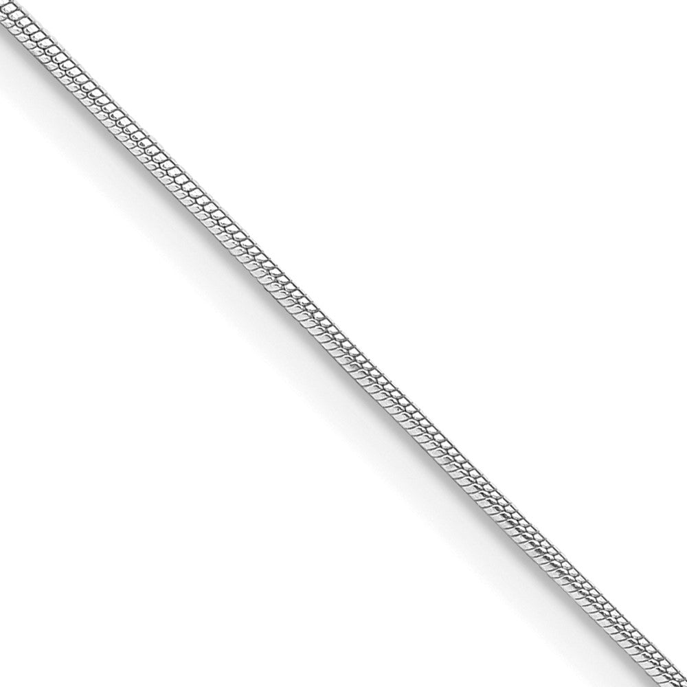 Sterling Silver Rhodium-plated .8mm Round Snake Chain w/2in ext. 18 Inches