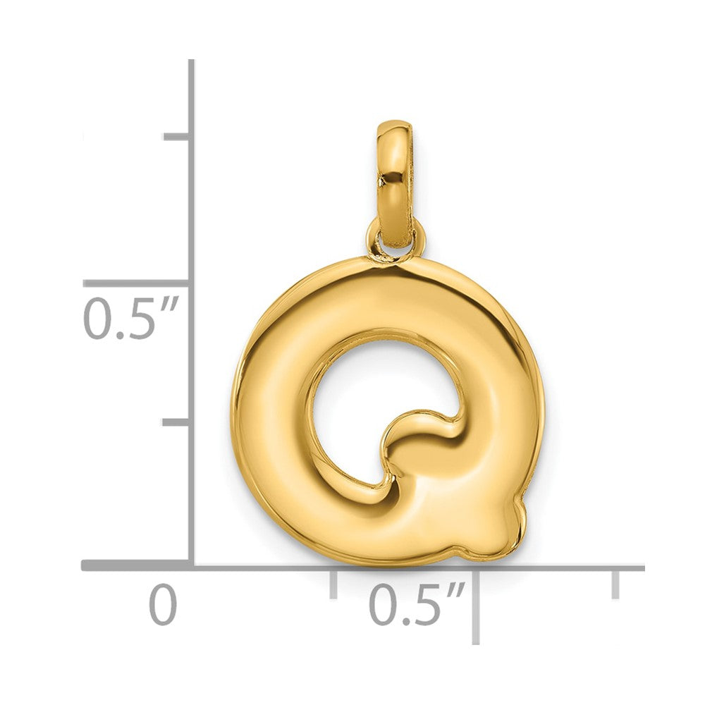 14k Yellow Gold Fancy Letter Q