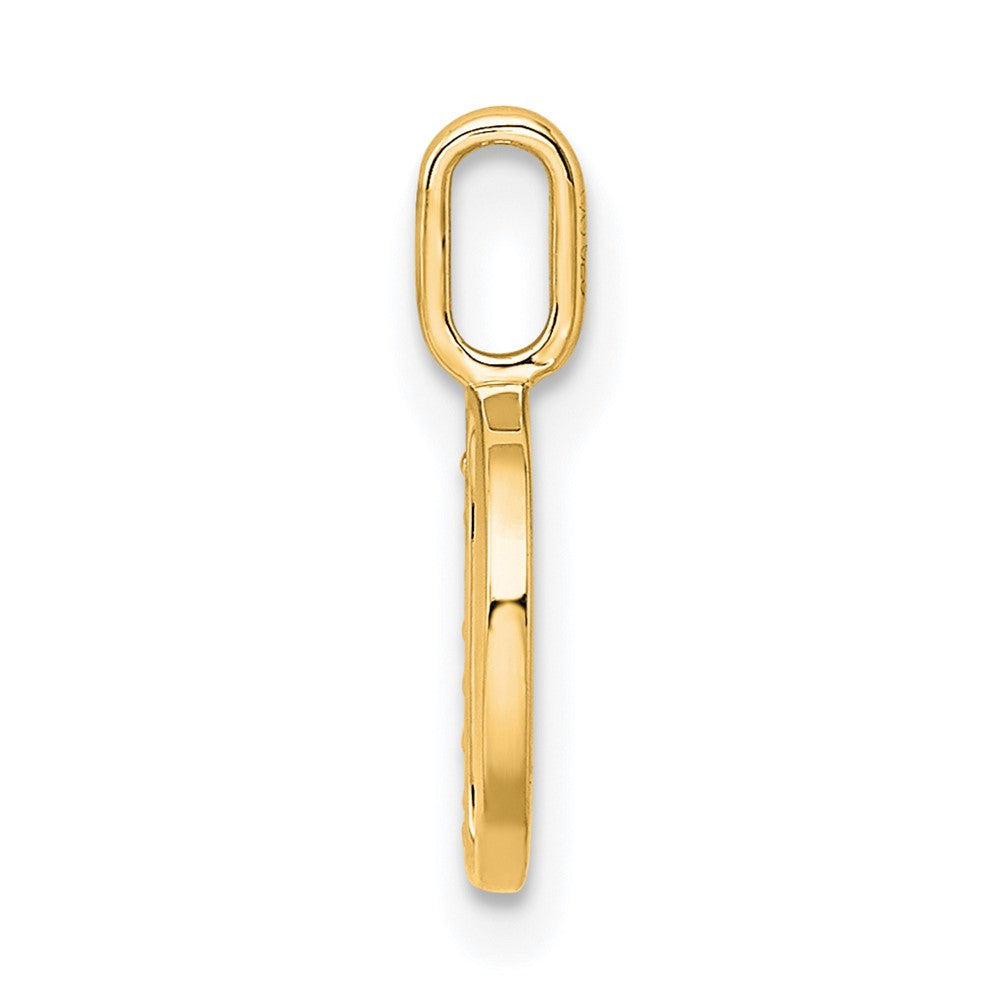 14K Diamond Letter D Initial Pendant
