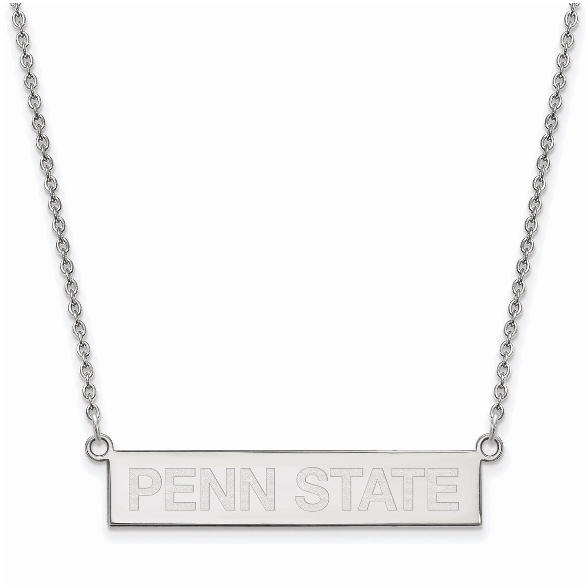 Sterling Silver the Pennsylvania State U Small Bar Necklace
