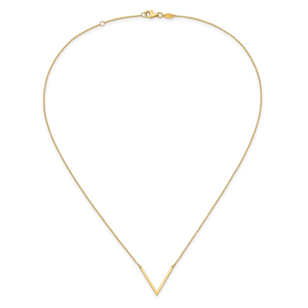 14K Polished with 1 in ext. Necklace