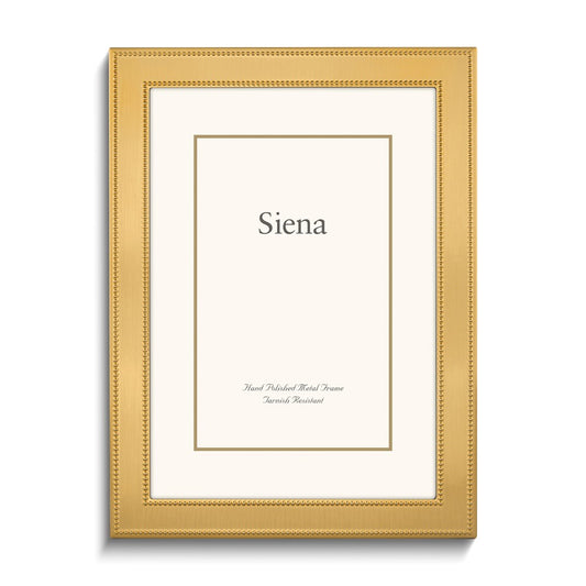 Gold-tone Double Beaded 4x6 Photo Frame