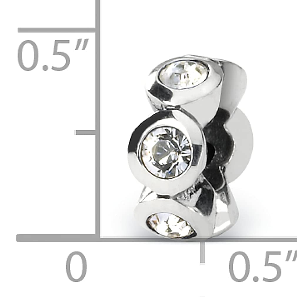Sterling Silver Reflections April Preciosa Crystal Birthstone Bead