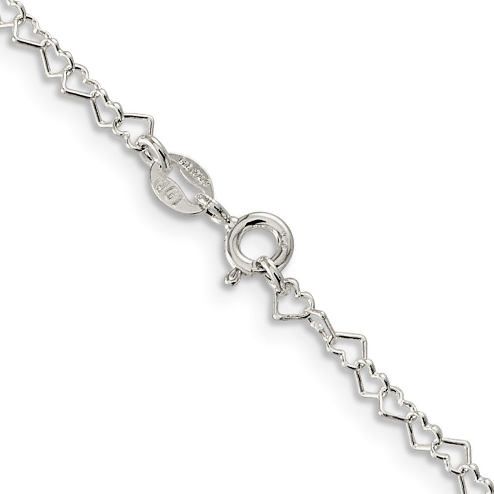 Sterling Silver 3.5mm Fancy Heart Link Chain 20 Inches