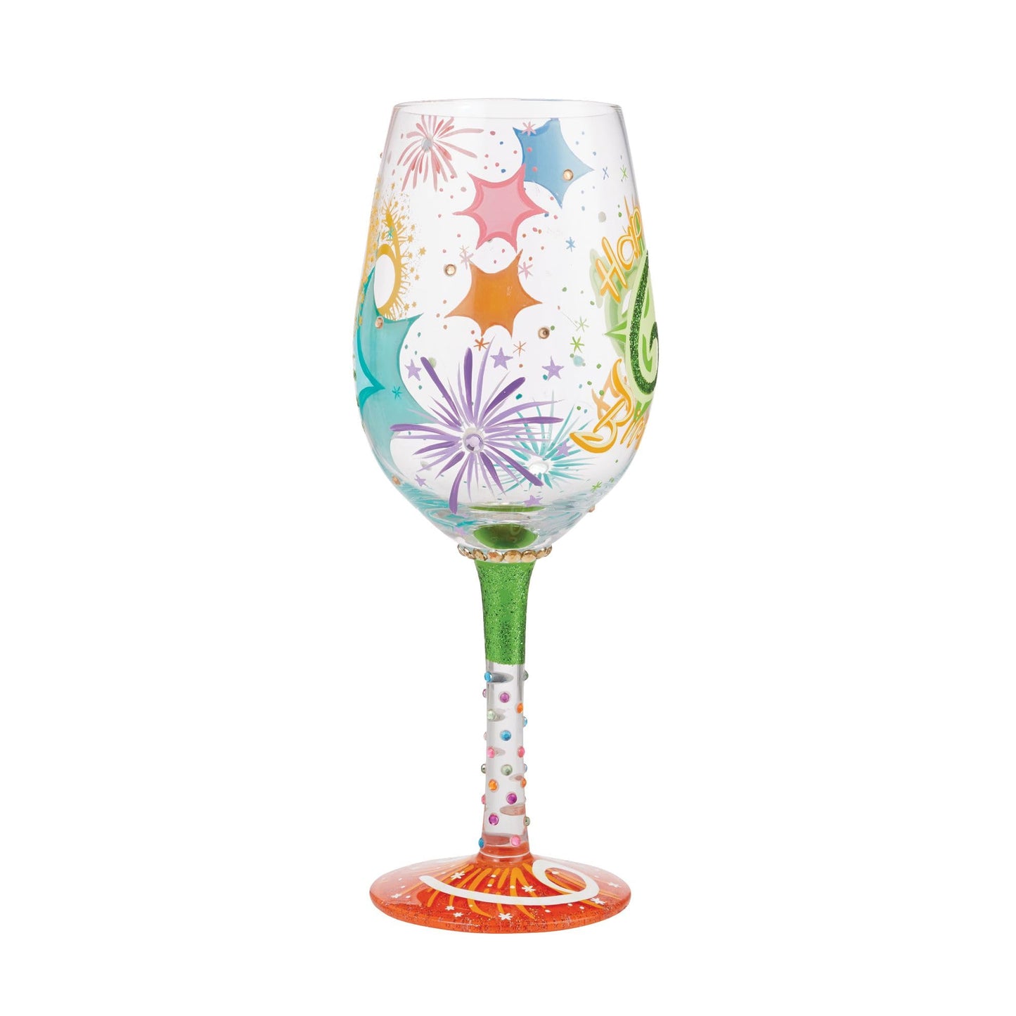 Lolita Happy 60th Birthday Wine Glass 9in H