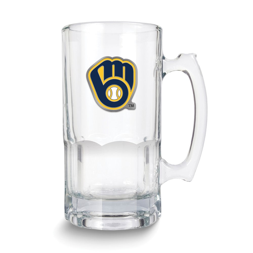 MLB Milwaukee Brewers Glass 32 ounce Macho Mug