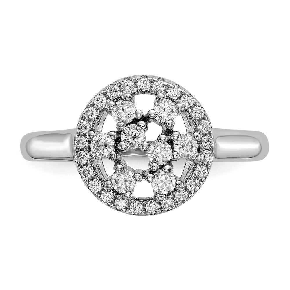 SS Rhodium-Plated CZ Brilliant Embers Ring