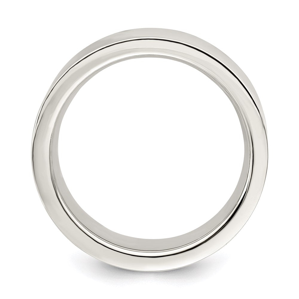 Sterling Silver 7mm Comfort Fit Flat Size 9 Band