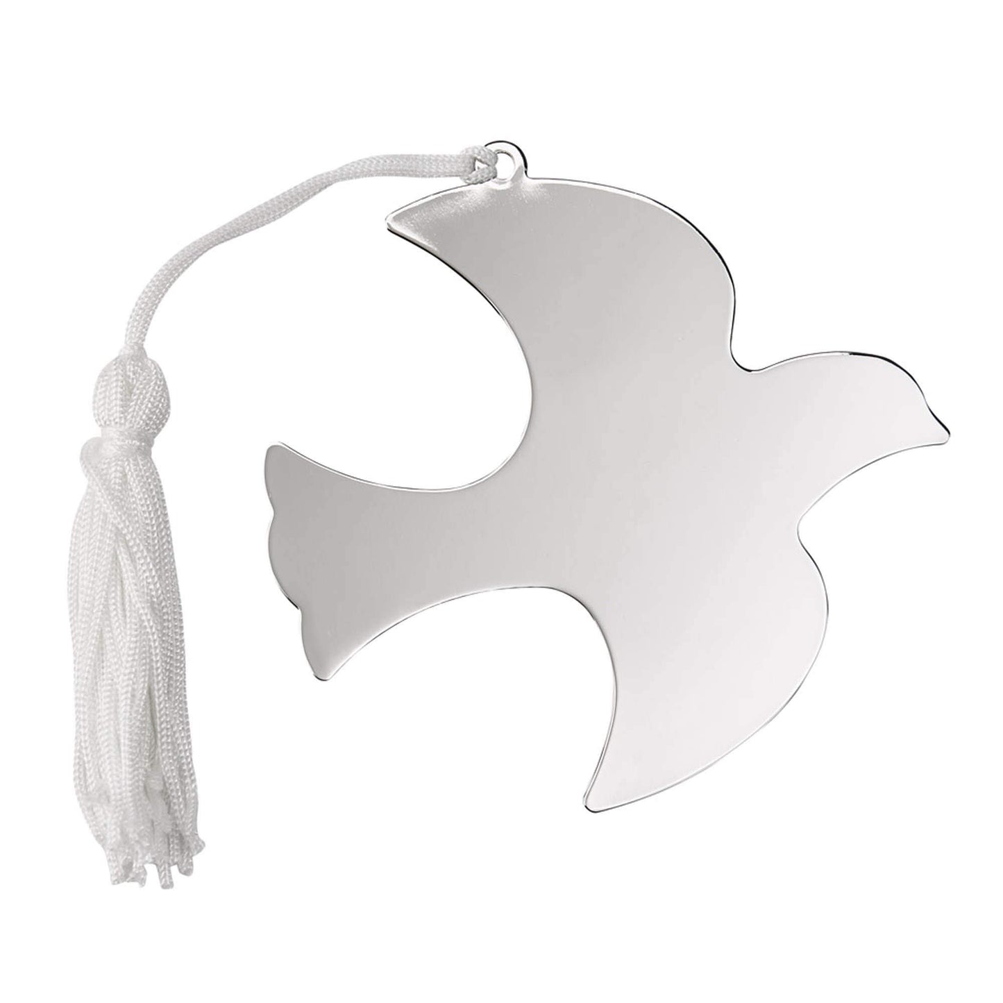 CGI Dove Ornament with Red & White Tassels