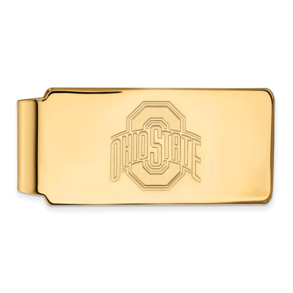 Sterling Silver Gold-plated LogoArt The Ohio State University Money Clip Q-GP025OSU