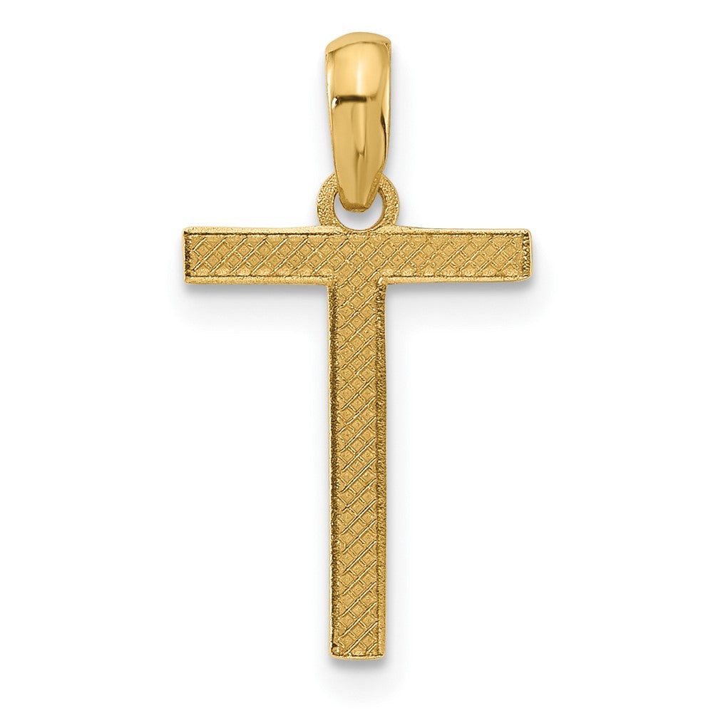 14k Yellow Gold Fancy Letter T