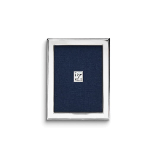 925 Sterling Silver Tarnish Resistant 5x7 Photo Frame with Finished Wood Back