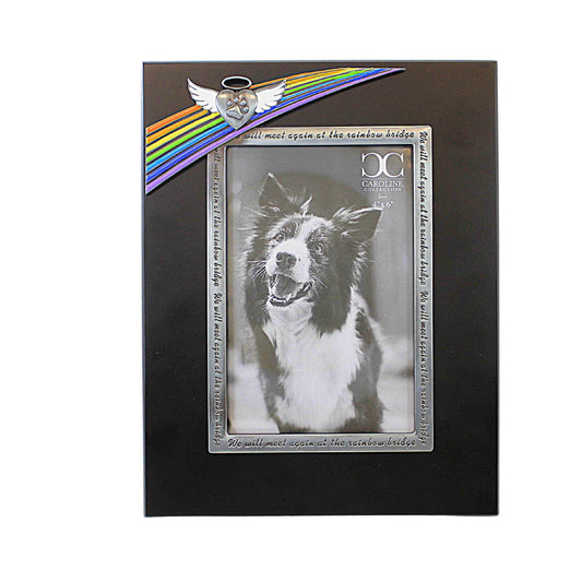 Roman Rainbow Bridge Frame Holds 4 x 6 Photo By Caroline Collection, 9.25-inch Height, Pet Memories, Family, Table Accent, Home Decor