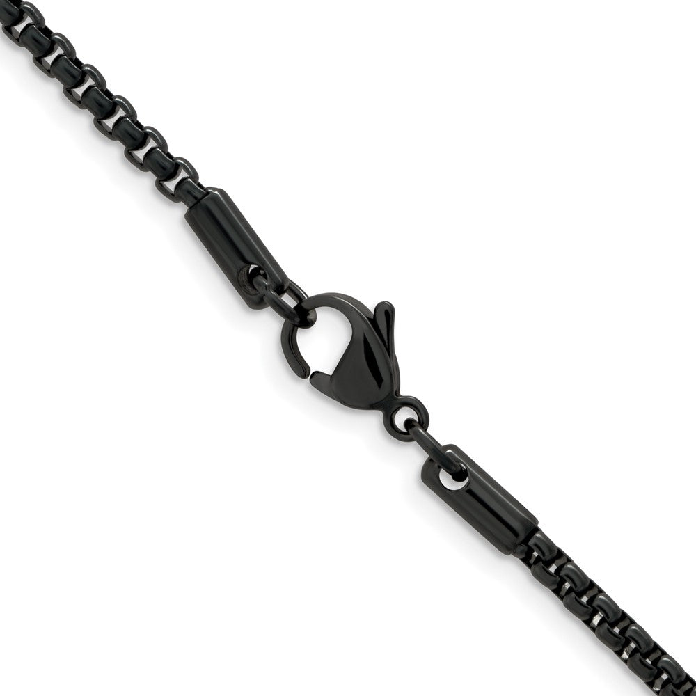 Stainless Steel Polished Blue/Grey IP-plated 2.5mm 20in Box Chain