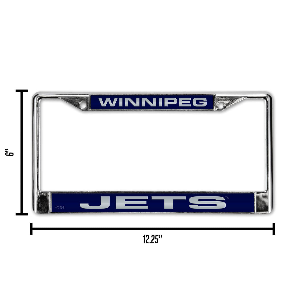 Winnipeg Jets Laser Etched Chrome License Plate Frame
