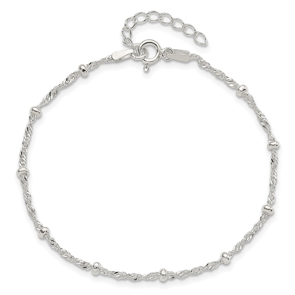 Sterling Silver with 1in Ext Fancy Bracelet 7 inches