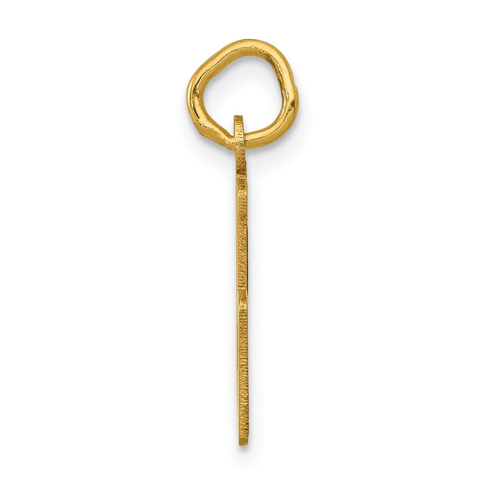 14k Small Elongated Number 35 Charm